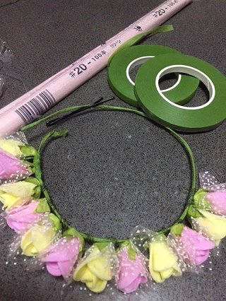 自分で作った花冠 はなかんむり 犬の花冠 通販で購入品 節約 自分で作る結婚式 披露宴 二次会